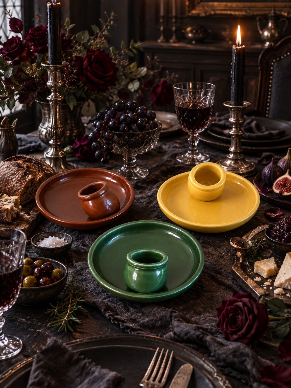 Williams Sonoma Olive Oil Dipping Bowl Cruet Set of 3 Portugal